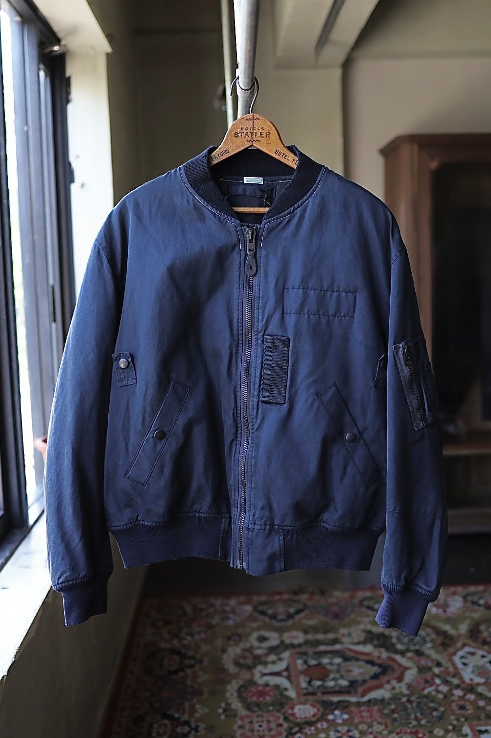 アプレッセ 2025 STYLE2 Vintage Silk Flight Jacket(25AAP-01-26)NAVY☆10月25日(土)発売!
