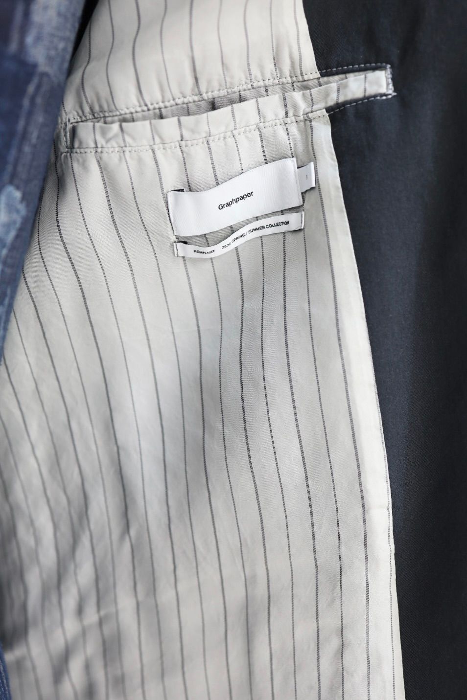 グラフペーパー 26SS Fulled Wool Twill Oversized Jacket(GM261-20340)CHARCOAL☆2月7日(土)発売！