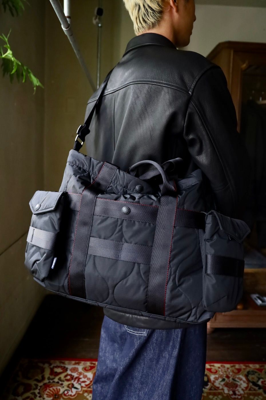 コムデギャルソンオム バッグ 2WAYキルティングTOTE BAG(HR-K206-051)BLACK☆10月2日(金)発売！