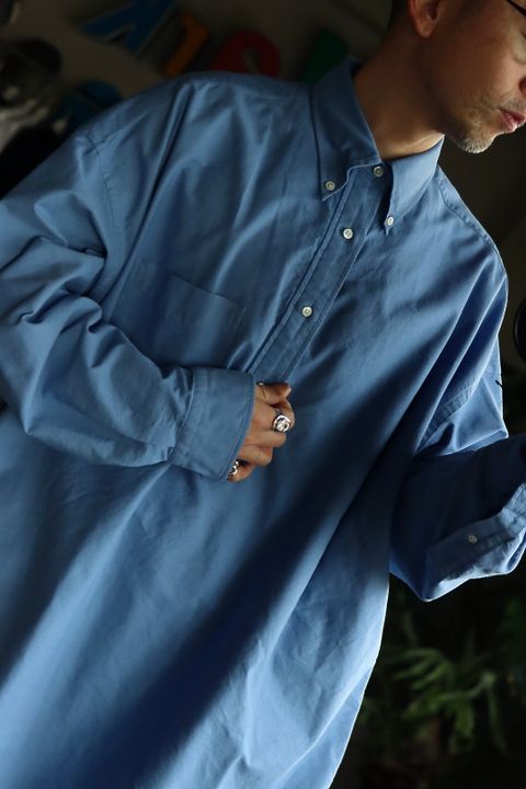 Graphpaper Oxford Oversized B.D Pullover Shirtスタイル