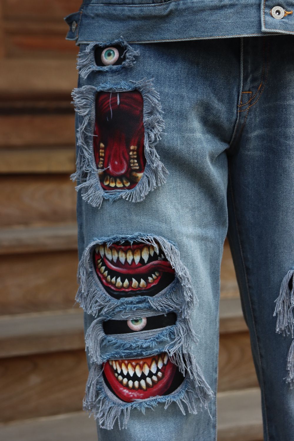 doublet MONSTER REPAIR PANTS モンスター デニム - パンツ