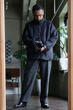 blurhms 22FW Cotton Silk Fleece ZIP Jacketスタイル.2022.9.25.