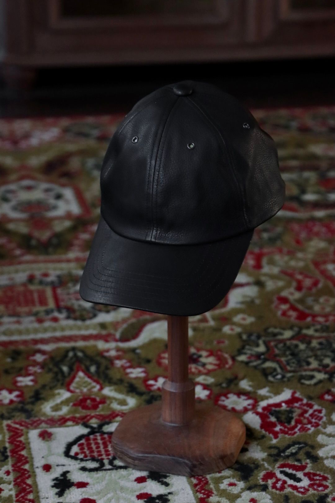 Yohji Yamamoto レザーベースボールキャップ(HW-H14-786)BLACK☆新作発売！