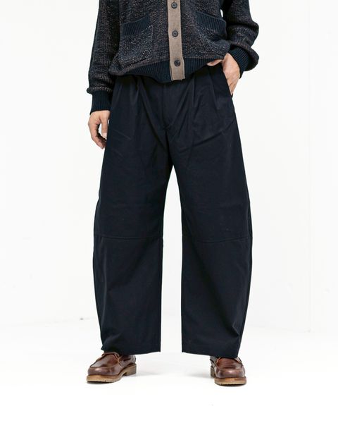 コムデギャルソンオム26SS 綿先染強撚サージワイドパンツ(HQ-P007-051)BLACK☆2月6日(金)発売！