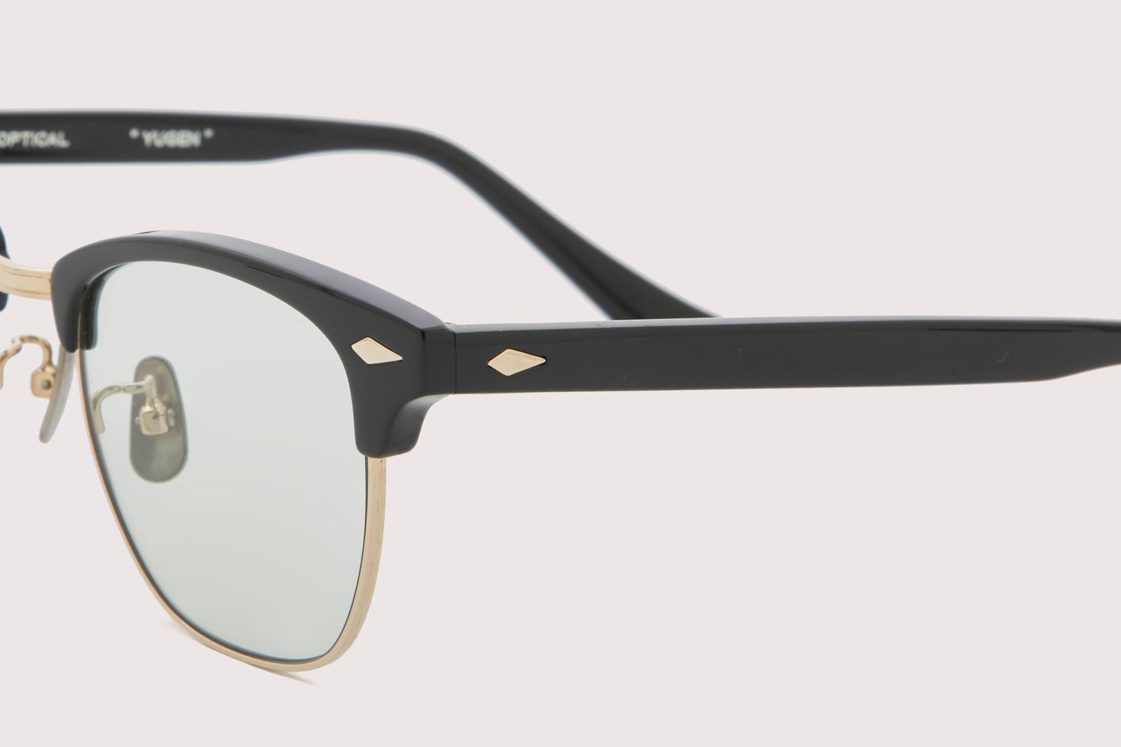 ノチノオプティカル YUGEN NOCHINO-N4 #2. GLOSS BLACK & CHAMPAGNE × GREY GREEN to D.GREY(調光モデル)☆4月18日(土)発売！