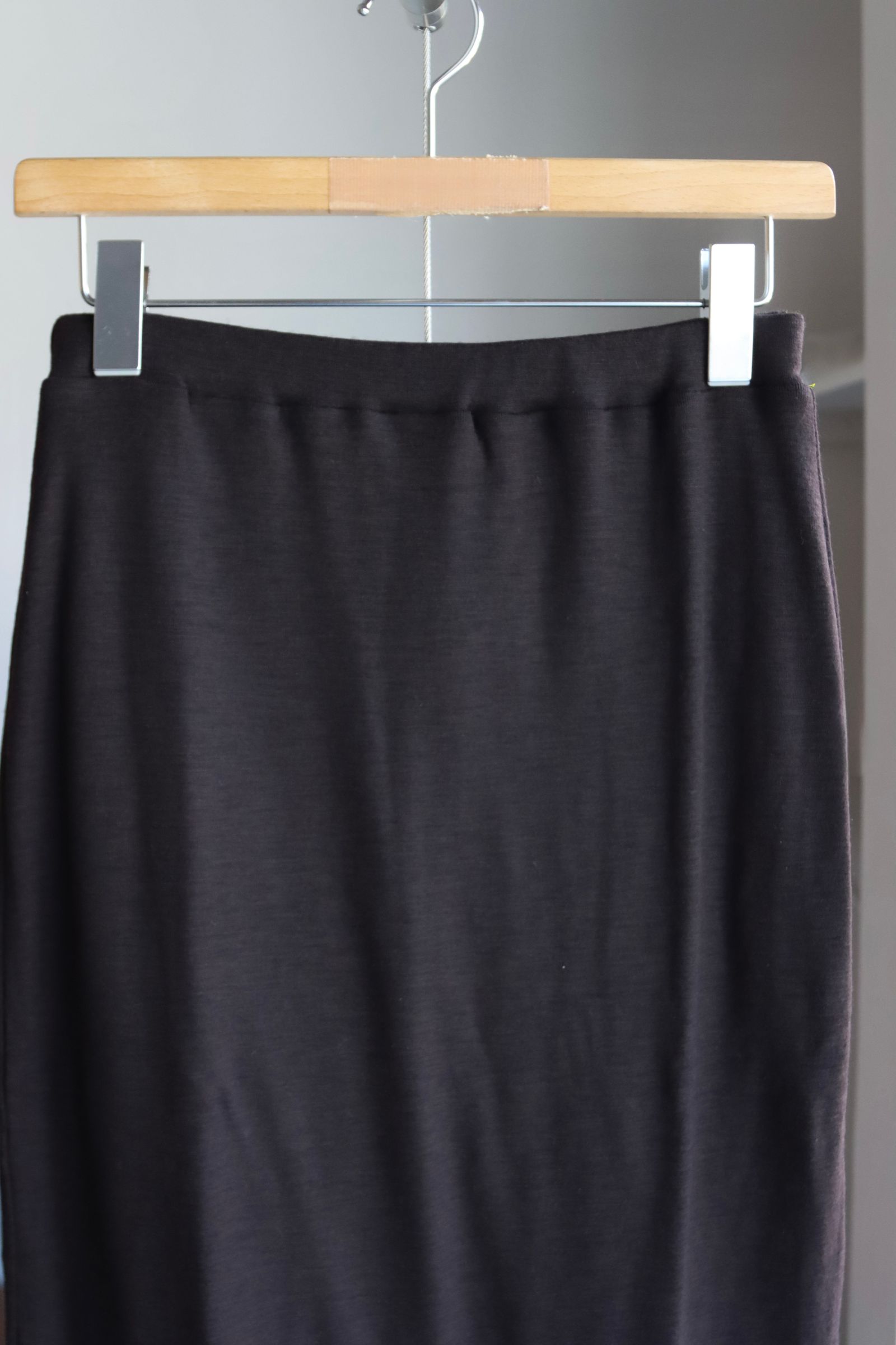 blurhms Women's 25FW Wool Rib Skirt(BHSW25F4)DarkBrown