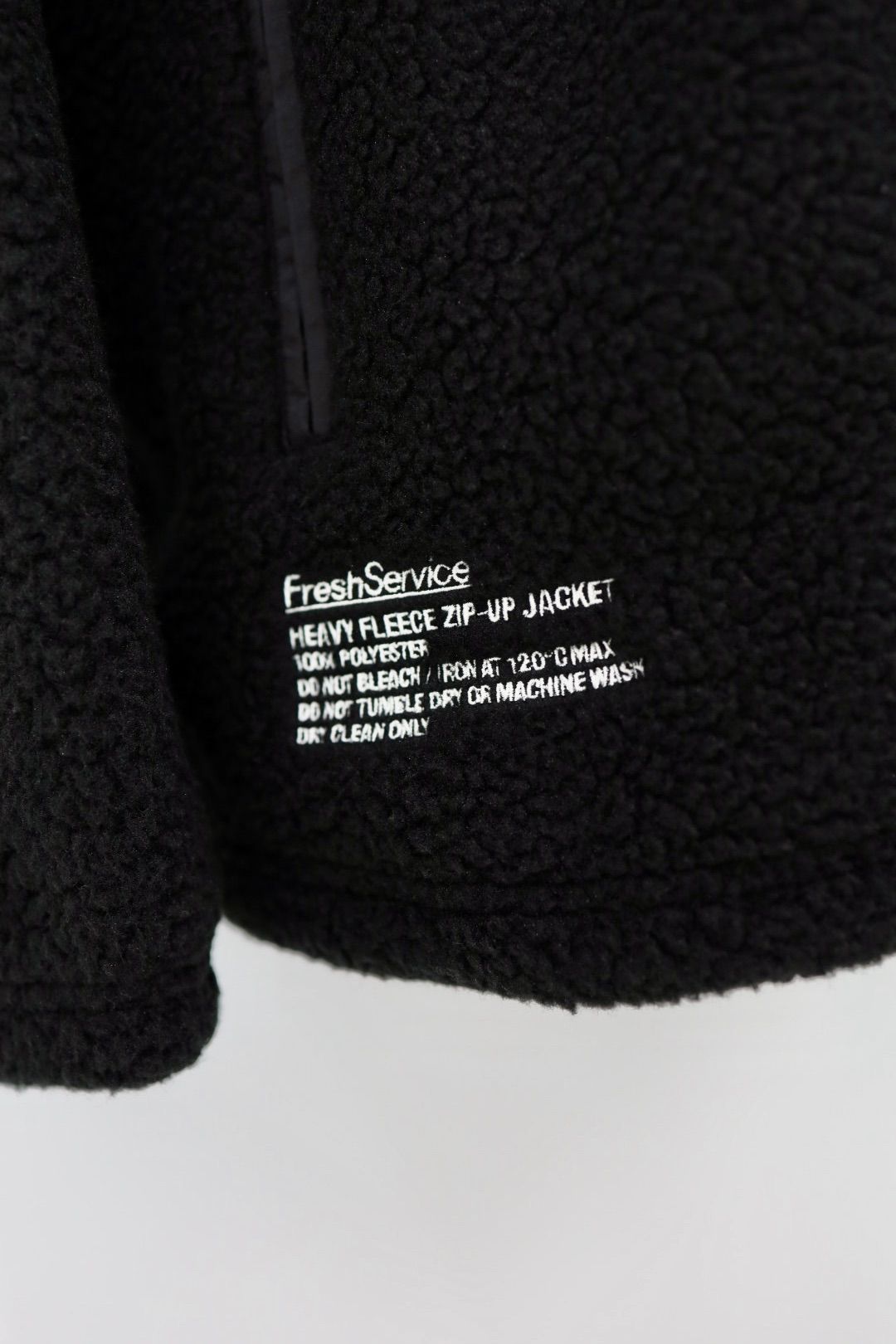 フレッシュサービス HEAVY FLEECE ZIP-UP JACKET (FSC253-30191)BLACK