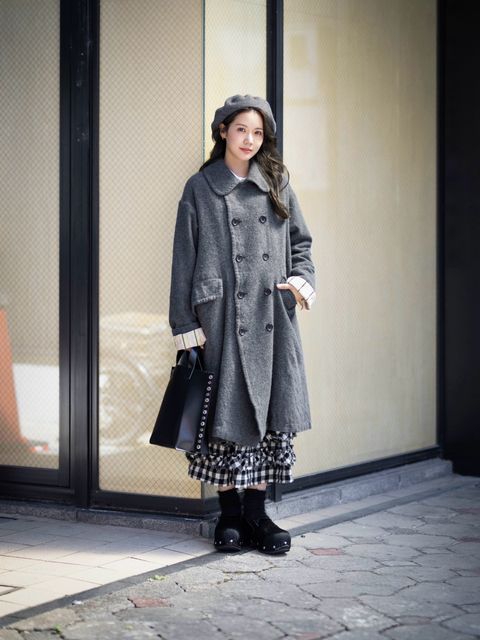 tao 26FW ウールツイル先染 製品縮絨コート(TR-C009-051-2)TOPチャコール☆10月2日(金)発売！