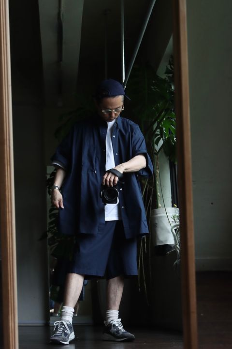 FreshService UTILITY S/S B.D SHIRT"NAVY"スタイル