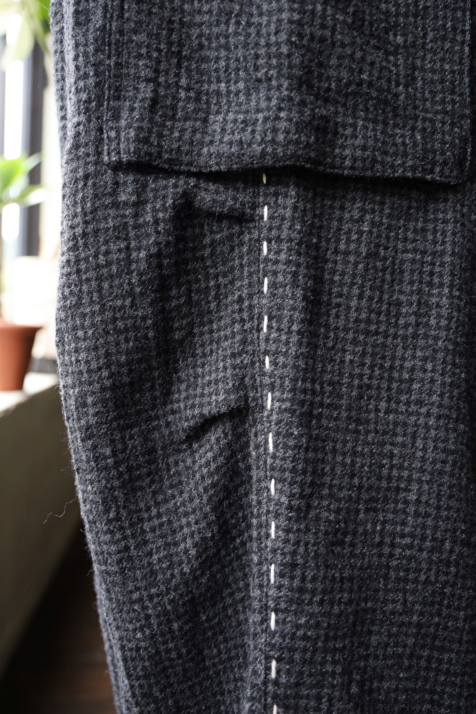 ワイズフォーメンY's for men 25AW HOUNDSTOOTH PANTS (ML-P18-107)BLACK