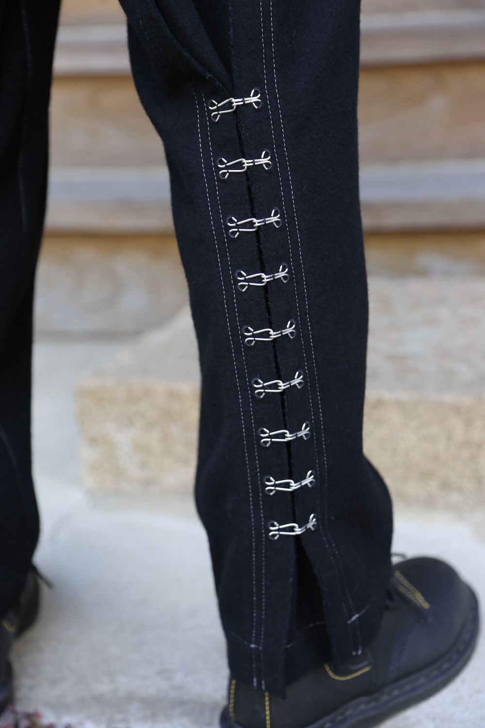 Yohji Yamamoto 21AW Y-ホック付きPフラノ PANTS(HX-P32-118) style. 2021.07.13.