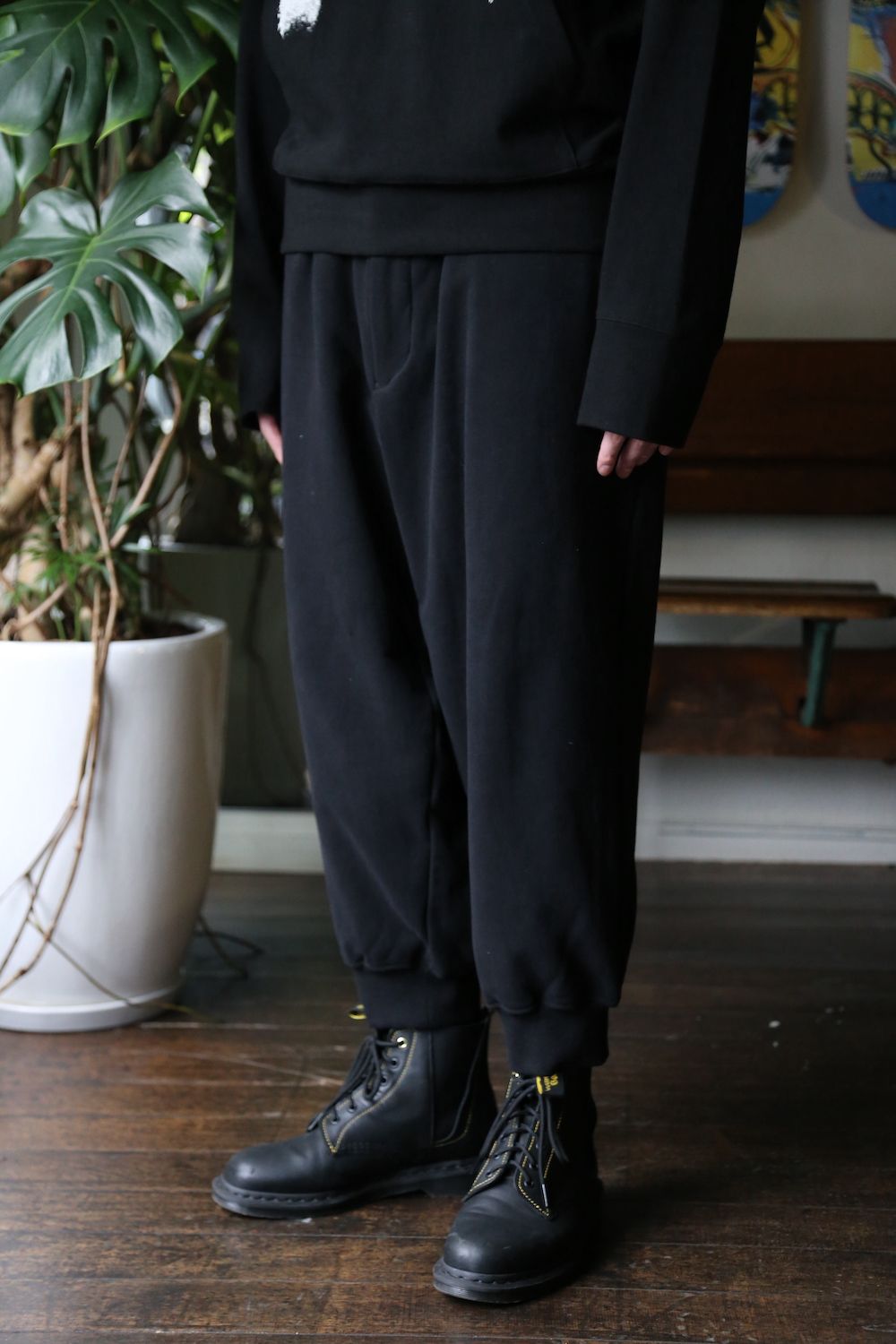 yohji yamamoto 裾リブパンツ(HX-T10-074) style.2021.8.24 | 1865 | mark