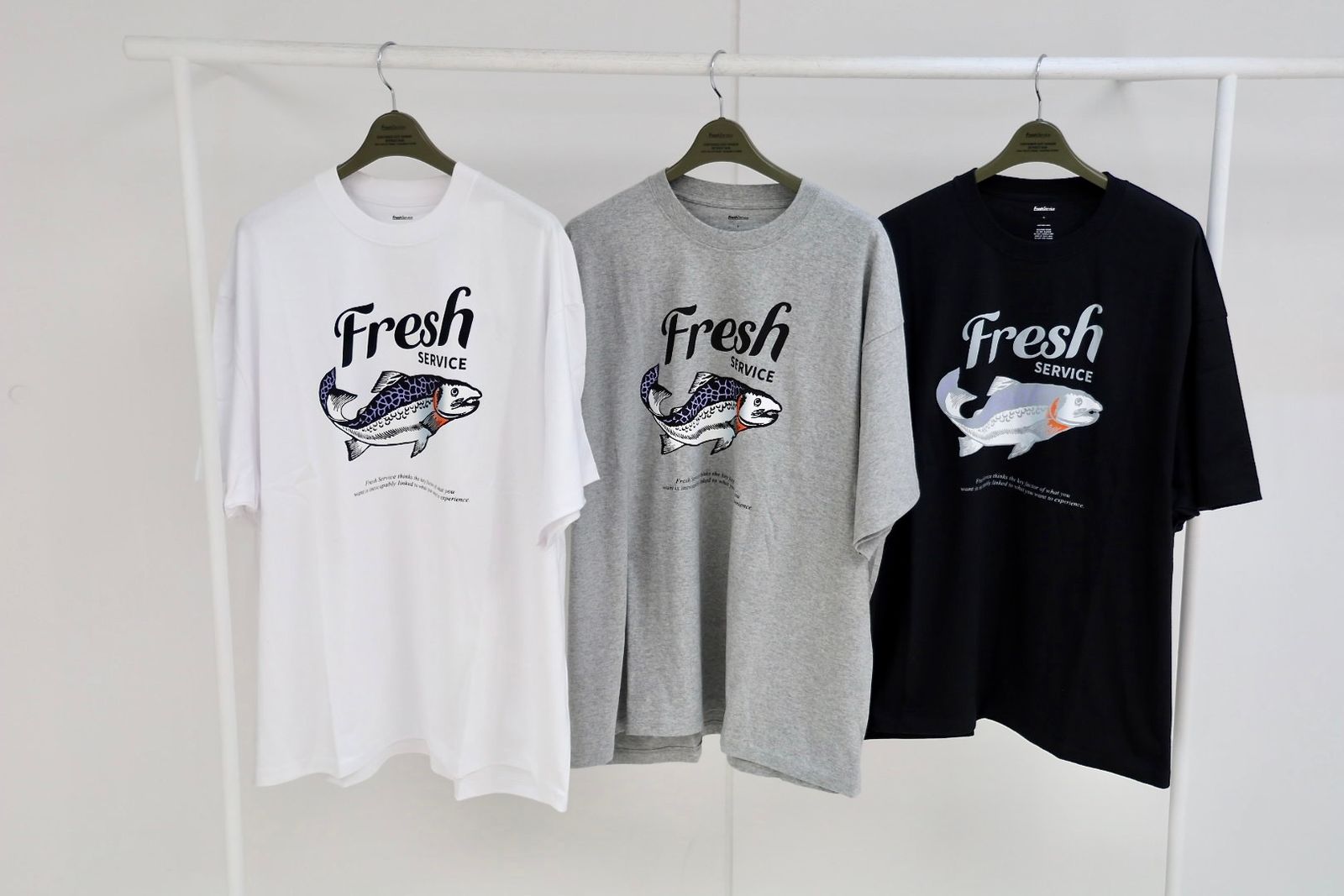 フレッシュサービス CORPORATE PRINTED S/S TEE "FISH"(FSC261-70153)H.GRAY☆4月18日(土)新作発売！