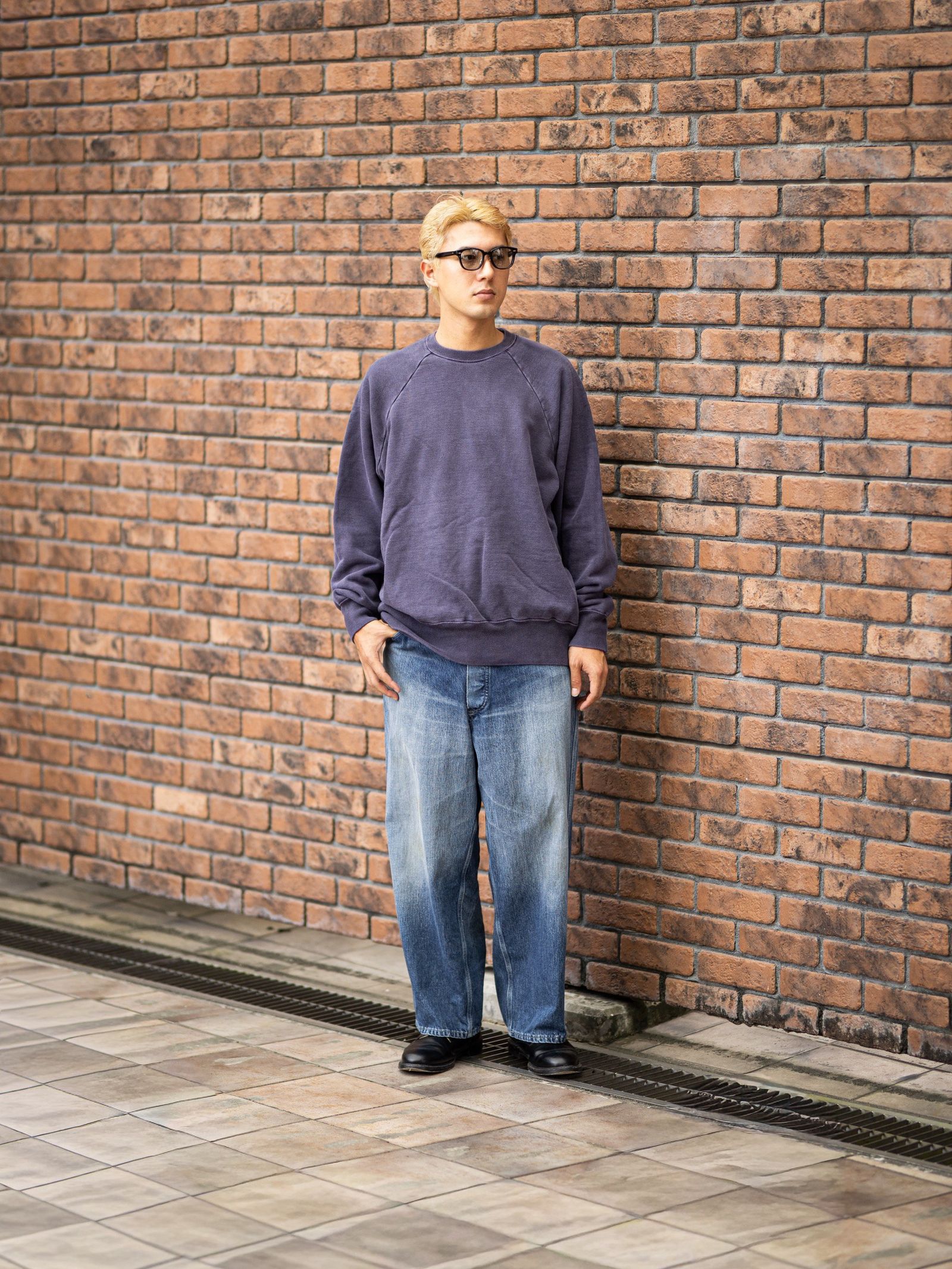 A.PRESSE Vintage Zip Sweat Hoodie スタイル