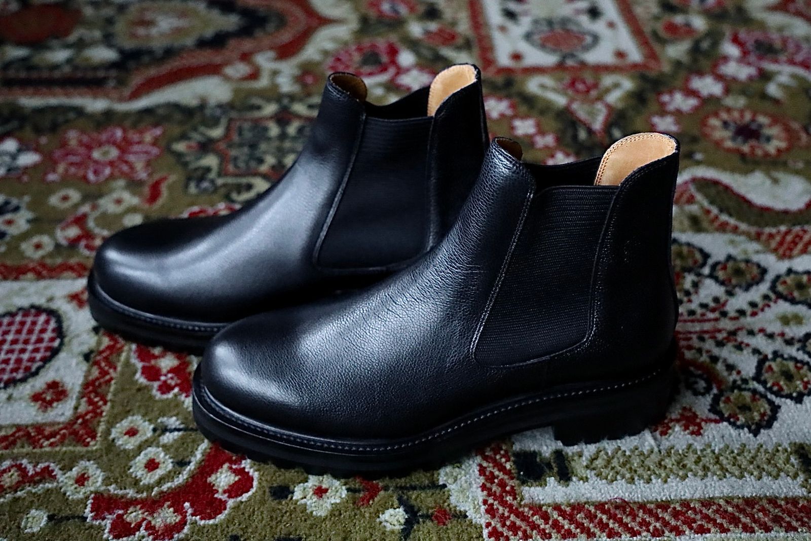 FOOTWORKSフットワークス サイドゴアブーツ Side Gore Boots in Grain Leather(F03-0001_M)BLACK☆新作発売！