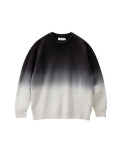 グラフペーパー 25AW Gradient Dyed Crewt Neck Knit(GU253-80492)BLACK☆9月27日(土)発売！