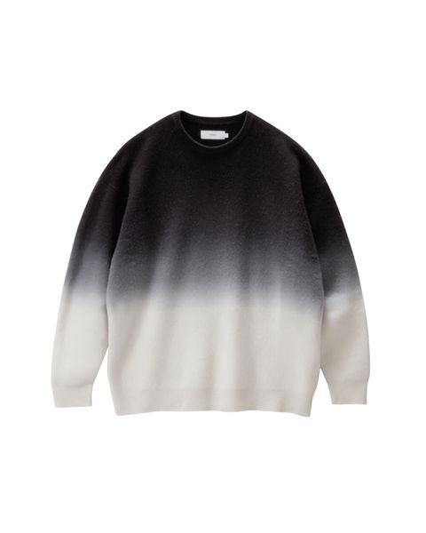 グラフペーパー 25AW Gradient Dyed Crewt Neck Knit(GU253-80492)BLACK☆9月27日(土)発売！