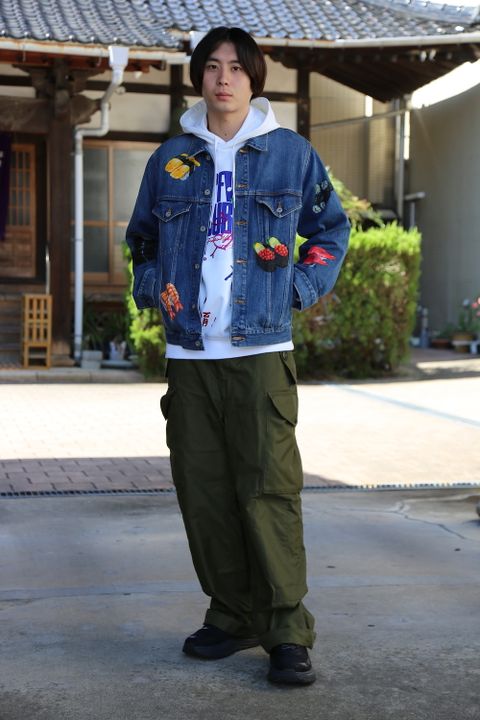 doublet FOOD HAND-PAINTED DENIM JACKET(20AW18BL113)"L.BLUE" style.2020.9.21.