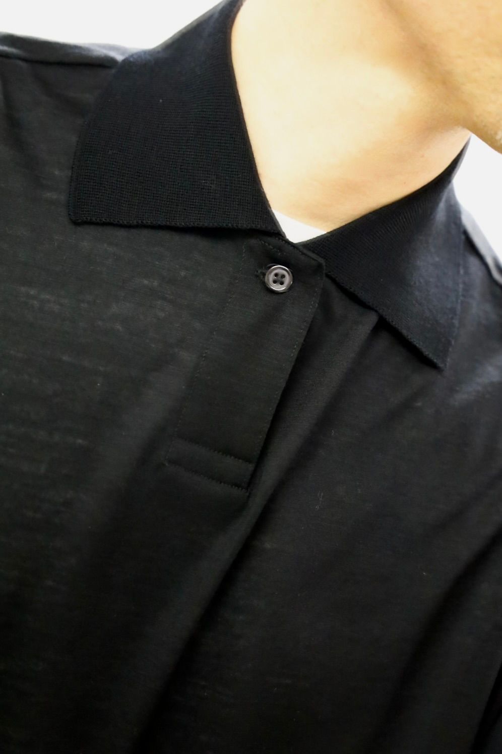 マーカ 26SS ワンボタンポロTシャツ ONE BUTTON POLO TEE S/S(M26A12CS01B)BLACK☆新作発売！