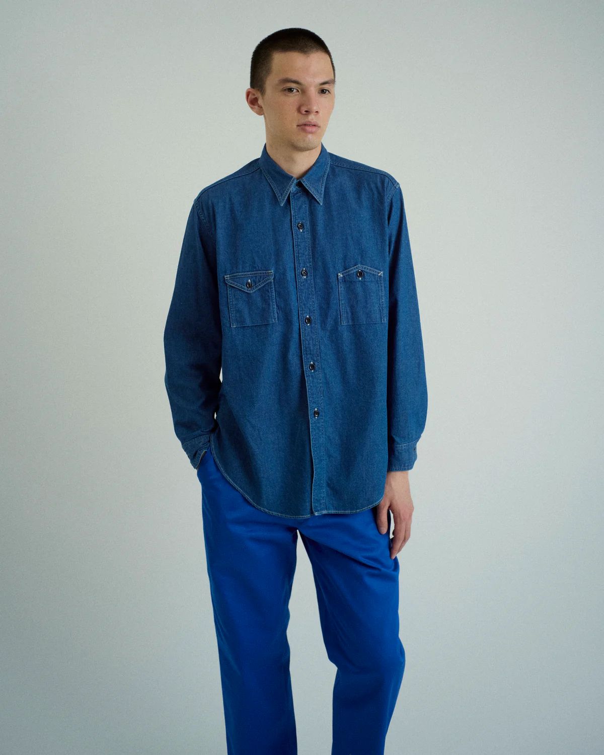 ファウンダ 25AW DENIM SHIRT (015FD252003)ONE WASH