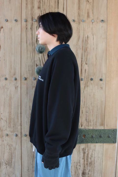 SFC RAGLAN BASIC CREW"BLACK"style.