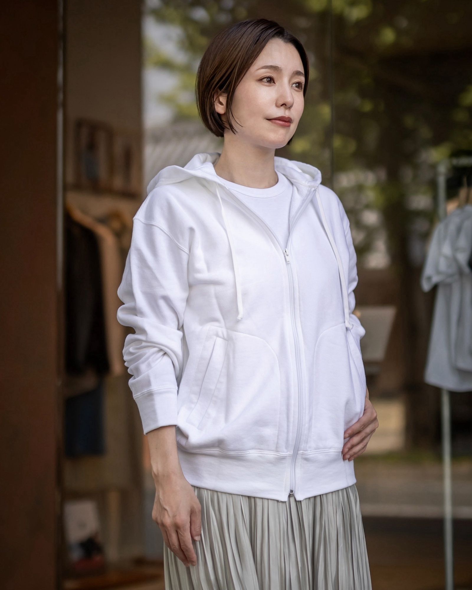 PLAY COMME des GARCONS  綿裏毛バックワンポイントパーカー style.2024.09.08