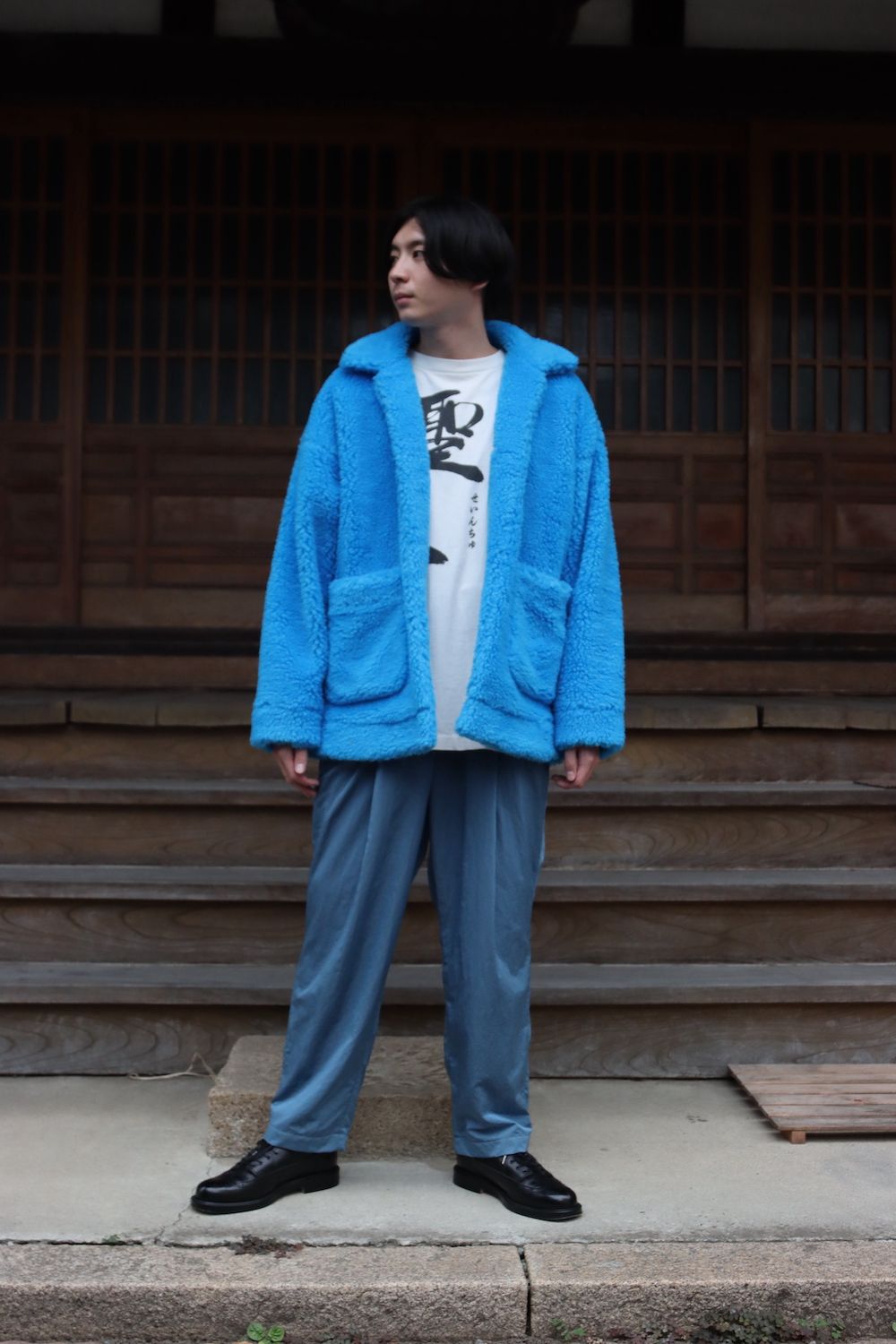 ダブレット HAND-PAINTED FUR JACKET ボアジャケット-