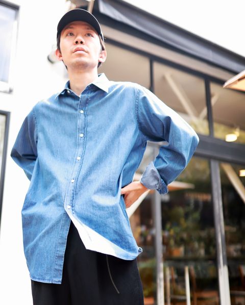 A.PRESSE アプレッセ 2023 Style2 Washed Denim shirtスタイル