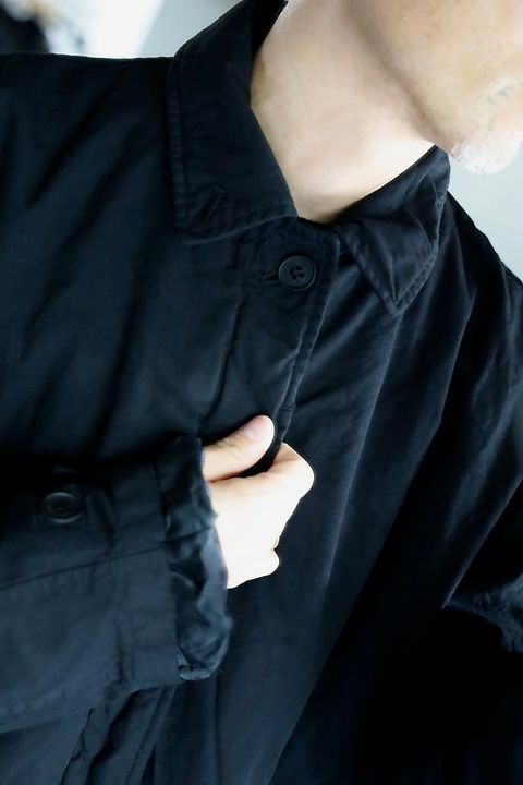 COMME des GARCONS HOMME エステルツイル製品染めコートスタイル.2025.9.5.