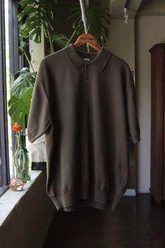アプレッセ24SS  Cotton Knit S/S Polo Shirts (24SAP-03-09K)OLIVE☆4月13日(土)発売！