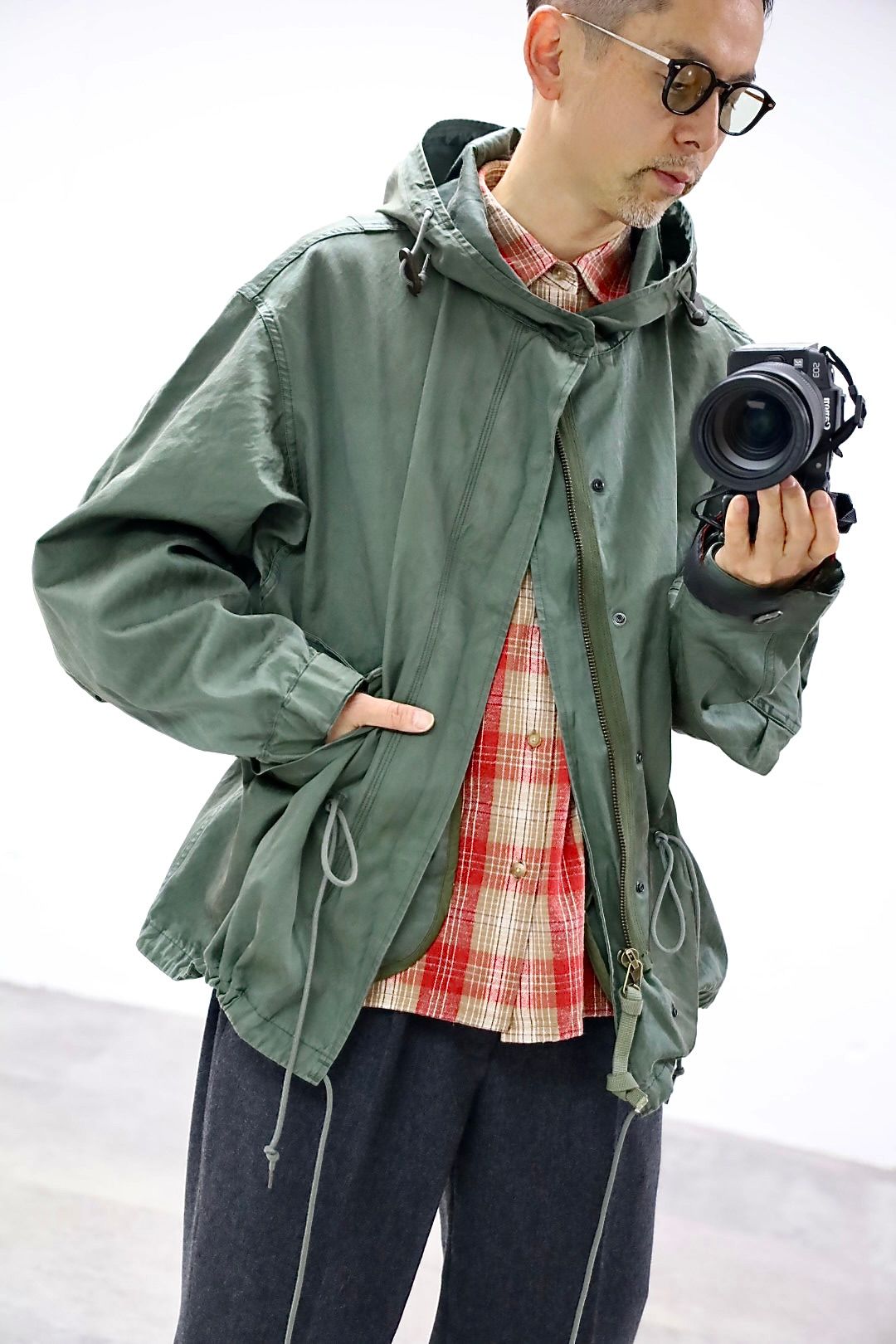 A.PRESSE 2026 STYLE1 Vintage Silk Hoodie Jacket スタイル