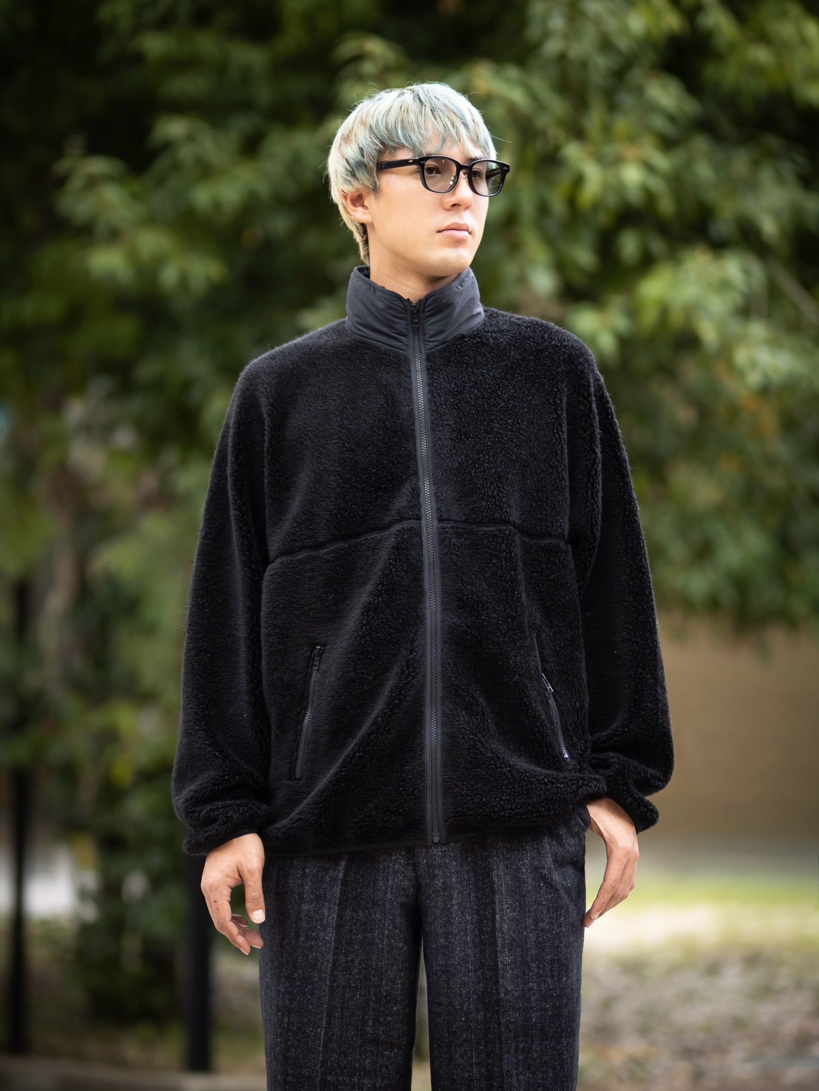 Graphpaper Wool Boa Zip-Up Blouson MARK STYLE