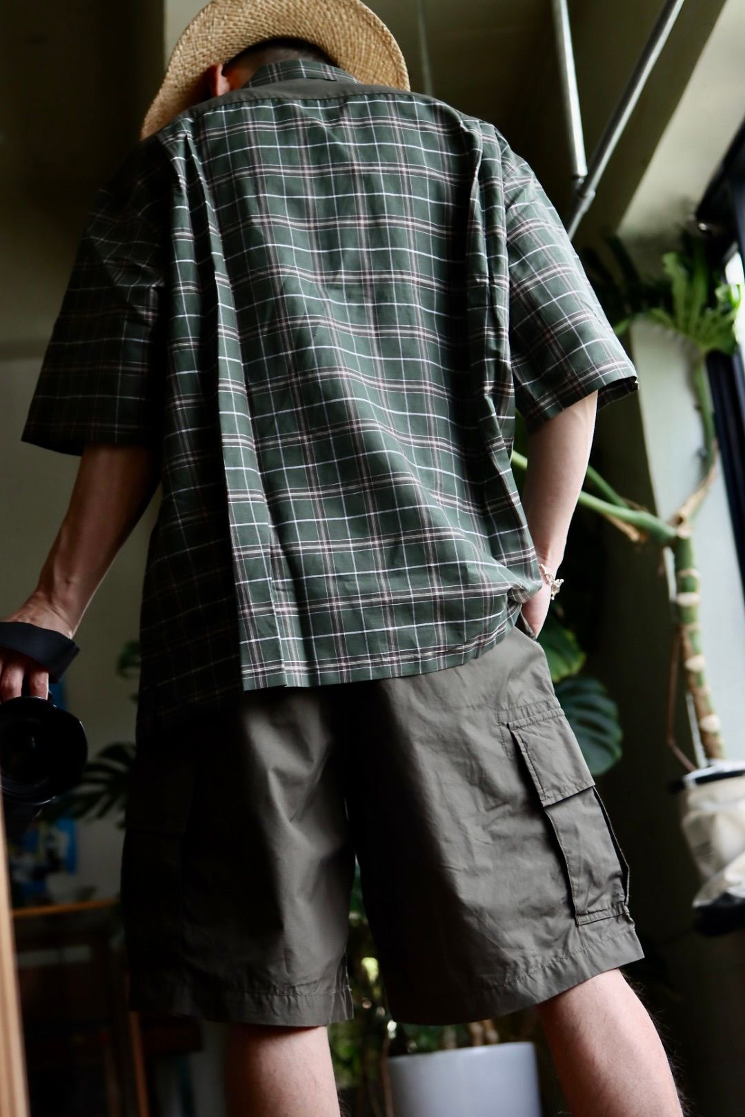 COMME des GARCONS HOMME 22SS リネン綿チェックシャツスタイル.2022.5.6.