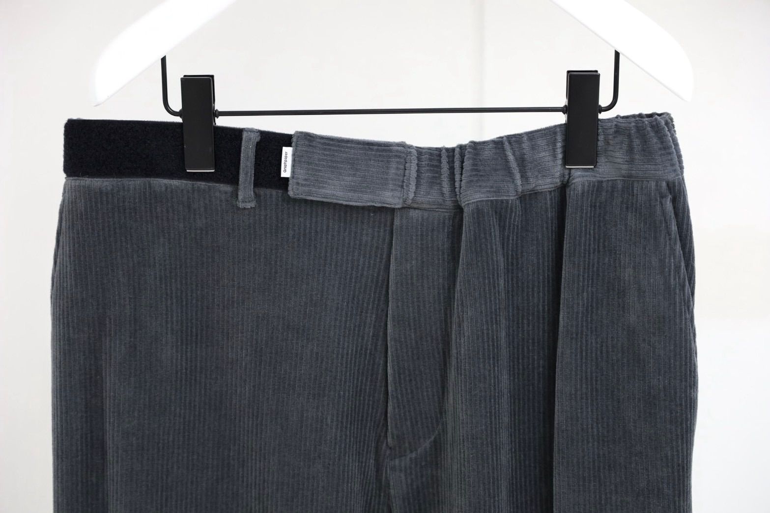 グラフペーパー Soft Knit Corduroy Wide Tapered Chef Pants(GM263-40112B)GRAY☆9月5日(土)発売！