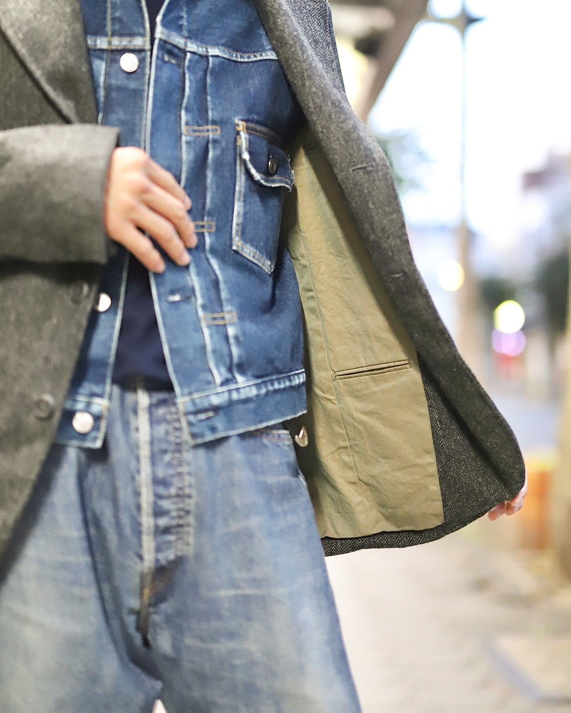 A.PRESSE 23FW Tweed Tailored Jacketスタイル