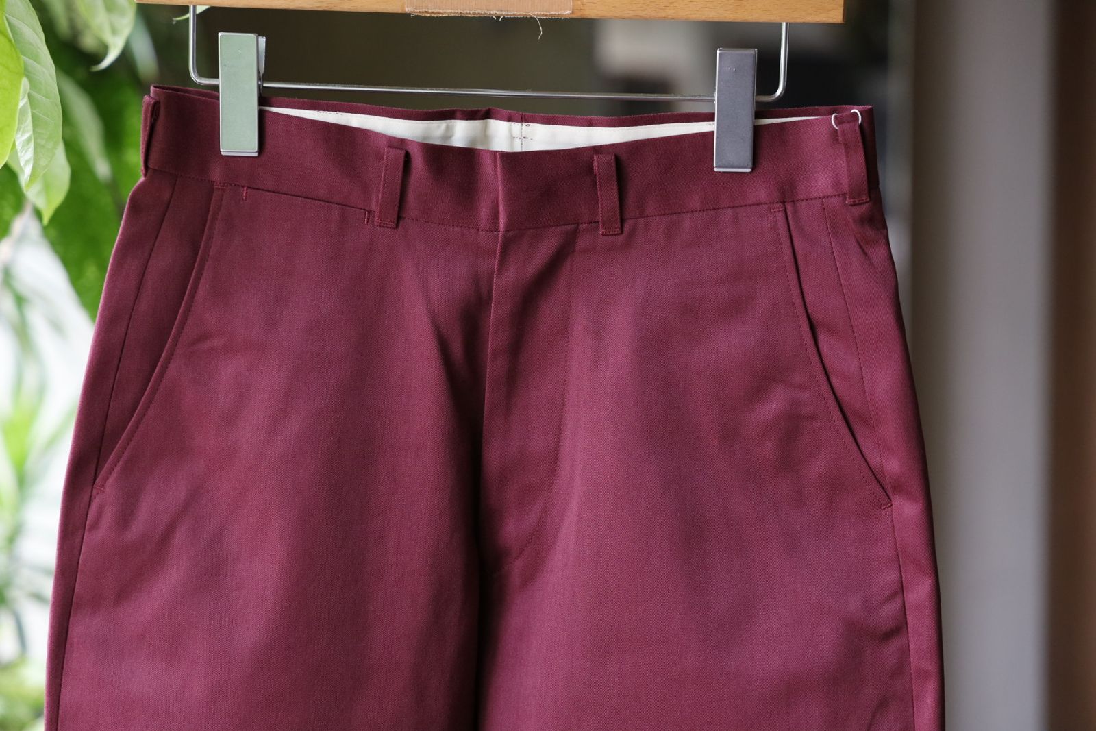 ファウンダ 25AW TWILL PANTS(015FD252006)BORDEAUX