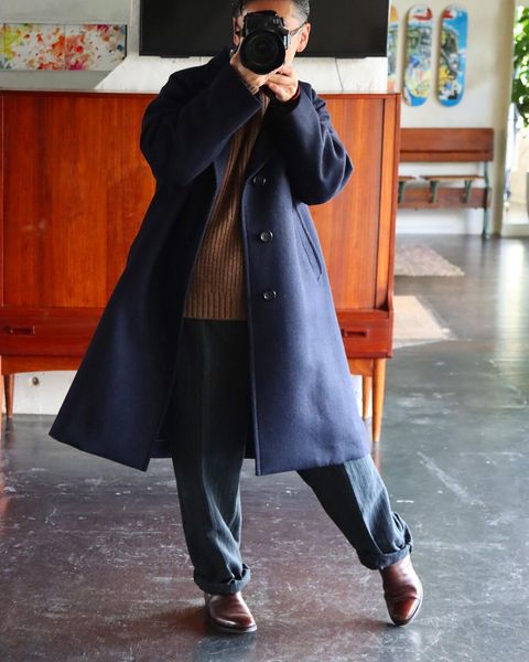 A.PRESSE Chester Coat"NAVY"style.2021.9.18.