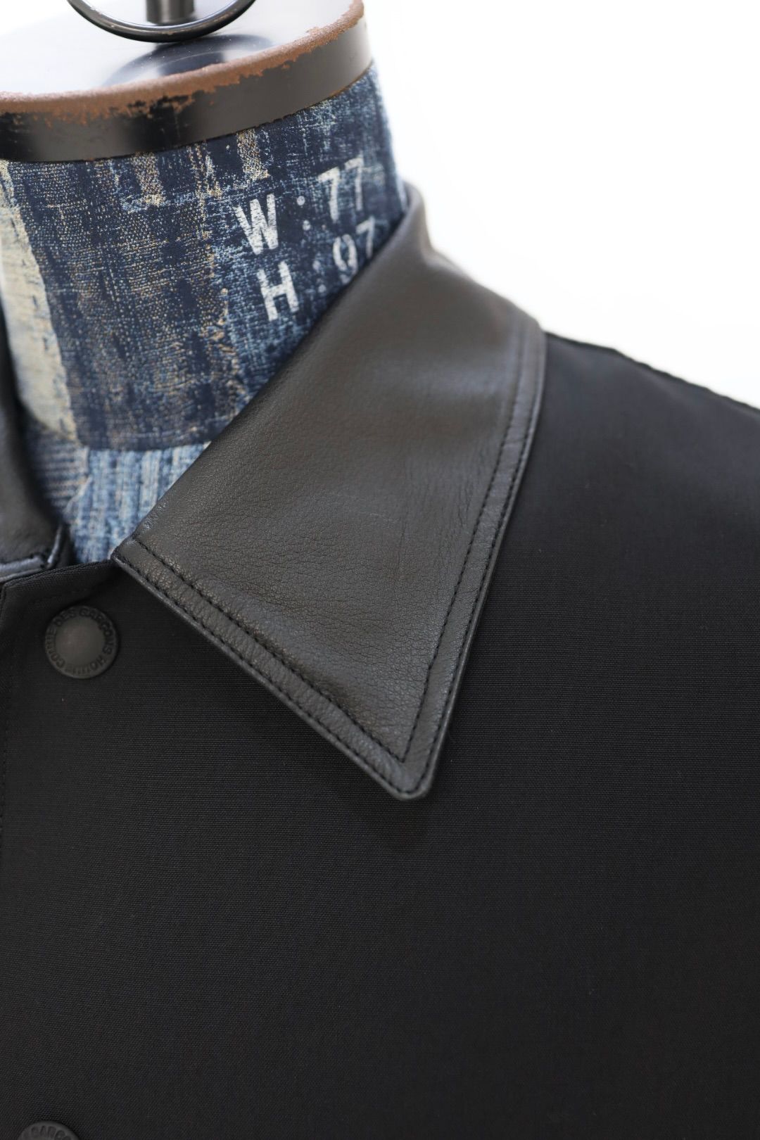 コムデギャルソンオム26SS ウールポプリン×牛革ジャケット(HQ-J004-051)BLACK☆2月6日(金)発売！