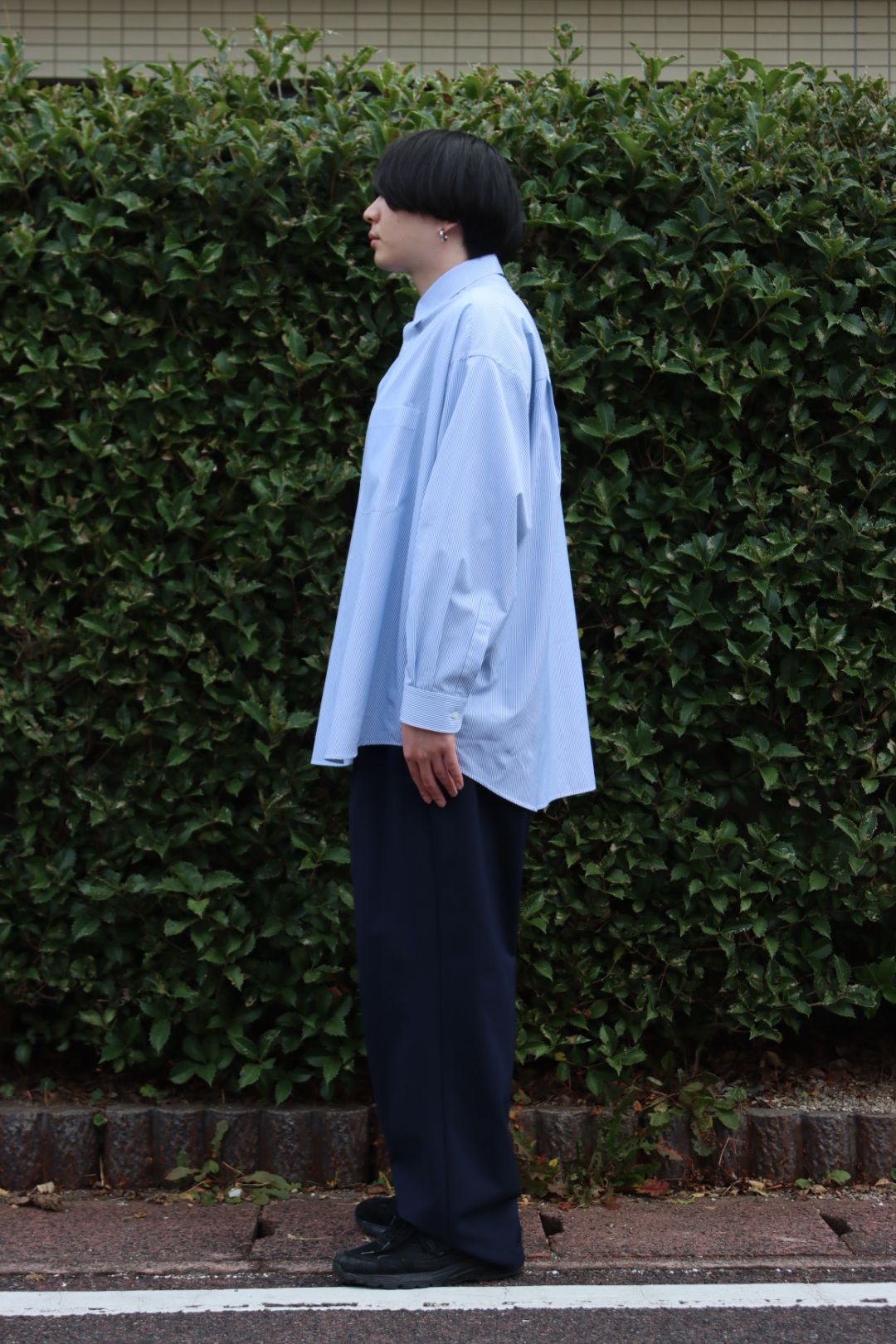 Thomas Mason for Graphpaper L/S Oversized Regular Collar Shirt