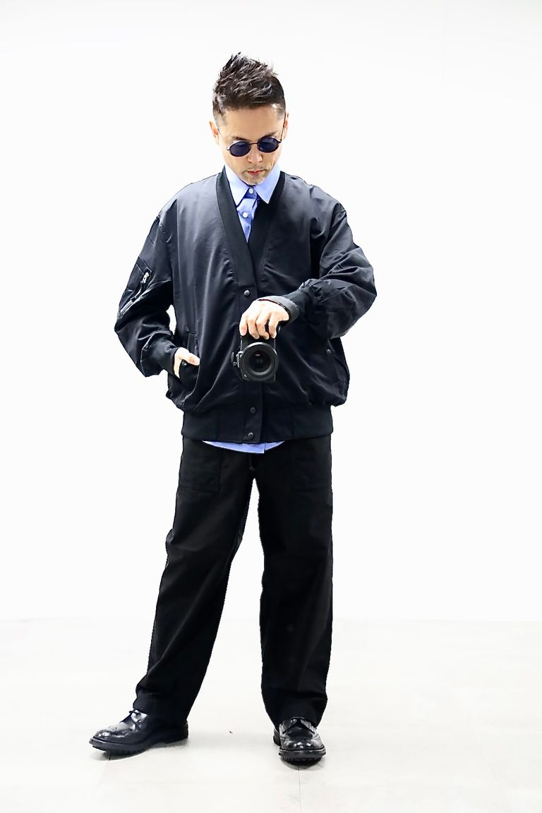 COMME des GARCONS HOMME 26SS 綿ナイロン裏毛ジャージカーディガンスタイル