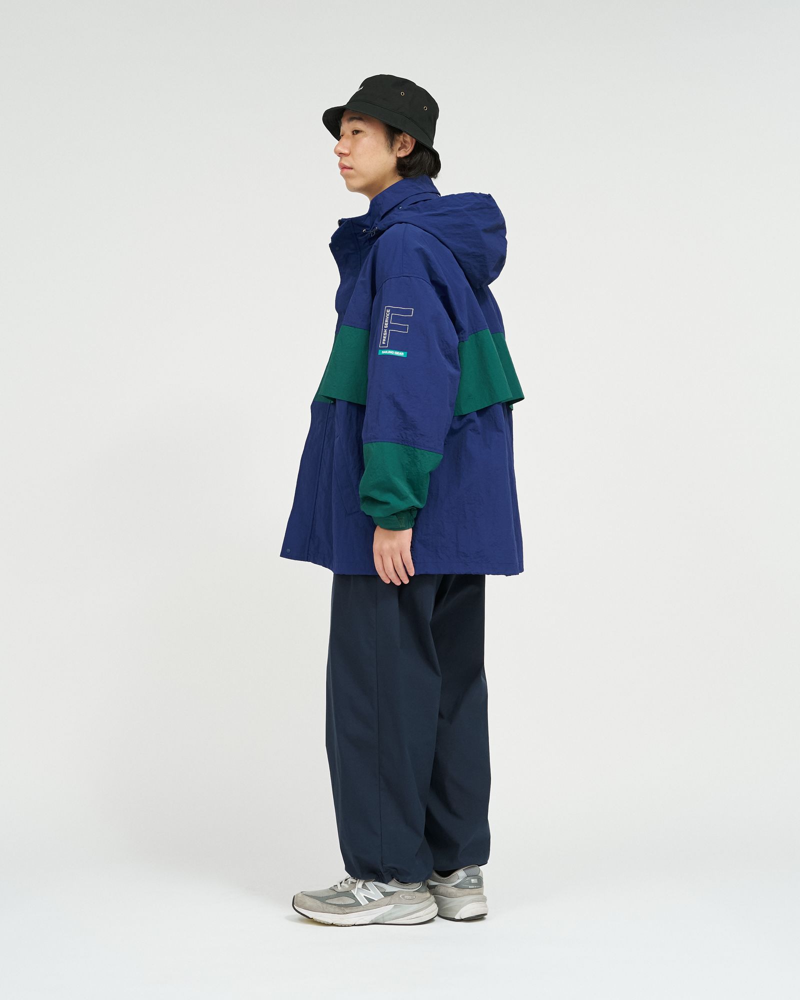 フレッシュサービス NYLON CANVAS SAILING JACKET (FSC261-30254)BLUE x GREEN★2月14日(土)発売