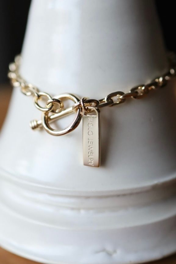 XOLO JEWELRY ブレスレット /Oval Cut Link Bracelet-4mm-Gold-(XOB117)★11月15日(土)再入荷！