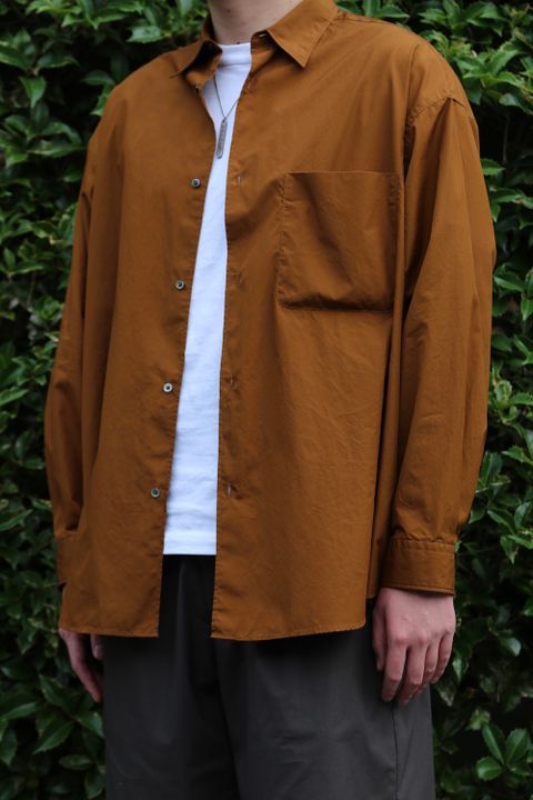 Graphpaper Broad L/S Oversized Regular Collar Shirt style.2021.6.20.