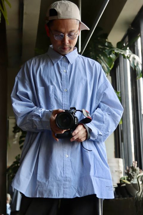 FreshService CORPORATE STRIPE REGULAR COLLAR SHIRTスタイル