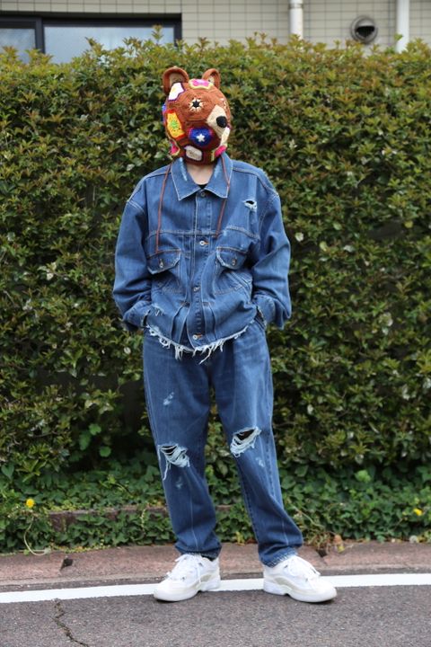doublet 21ss DAMAGED SILK DENIM JACKET(21SS05BL114) style 2021.04.14.
