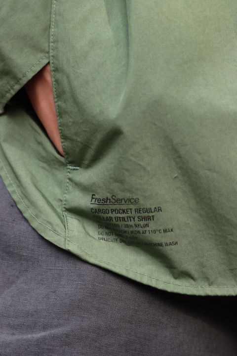 FreshService CARGO POCKET REGULAR COLLAR UTILITY SHIRT style.2022.5.14.