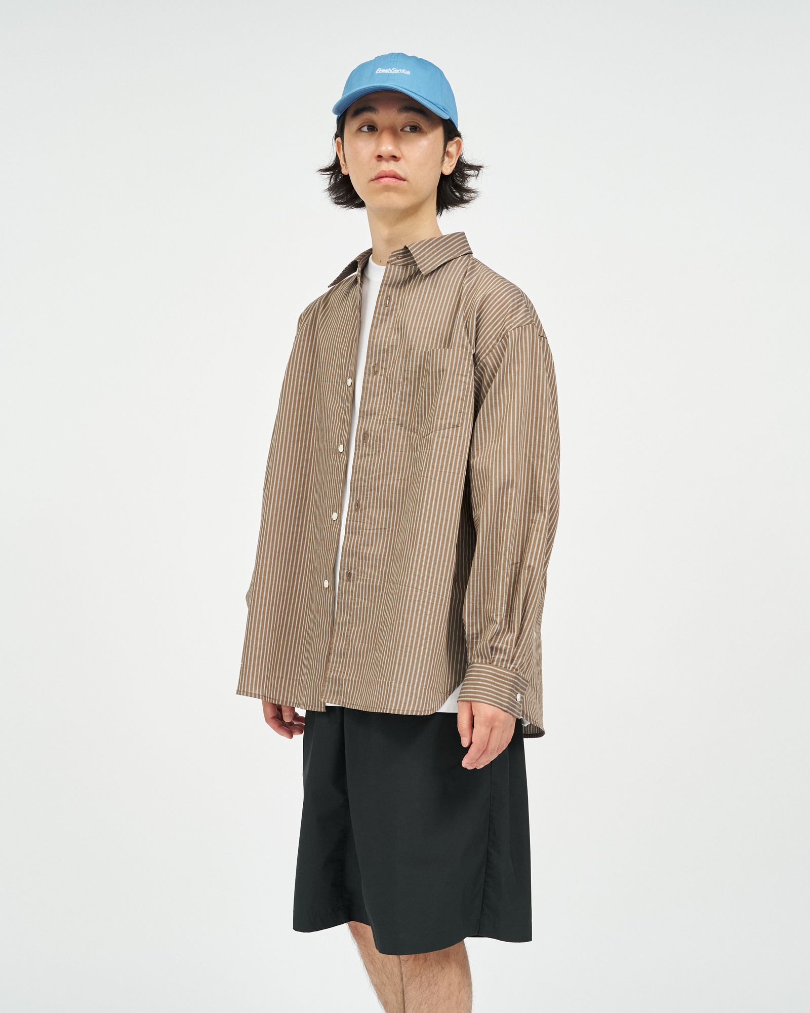 フレッシュサービス 26SS CHRAFTeX® L/S STRIPE SHIRT(FSC262-50007)BROWN STRIPE☆5月30日(土)発売！
