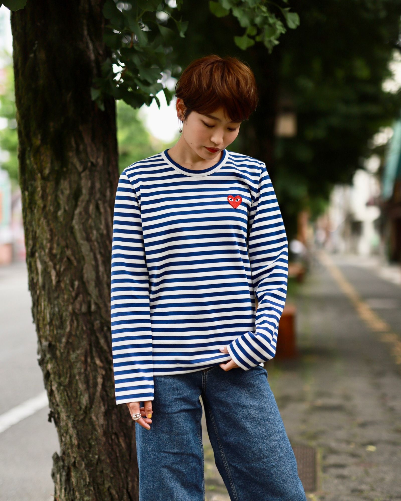 PLAY COMME des GARCONS レディース Striped T-Shirt style.2023.6.3 ...