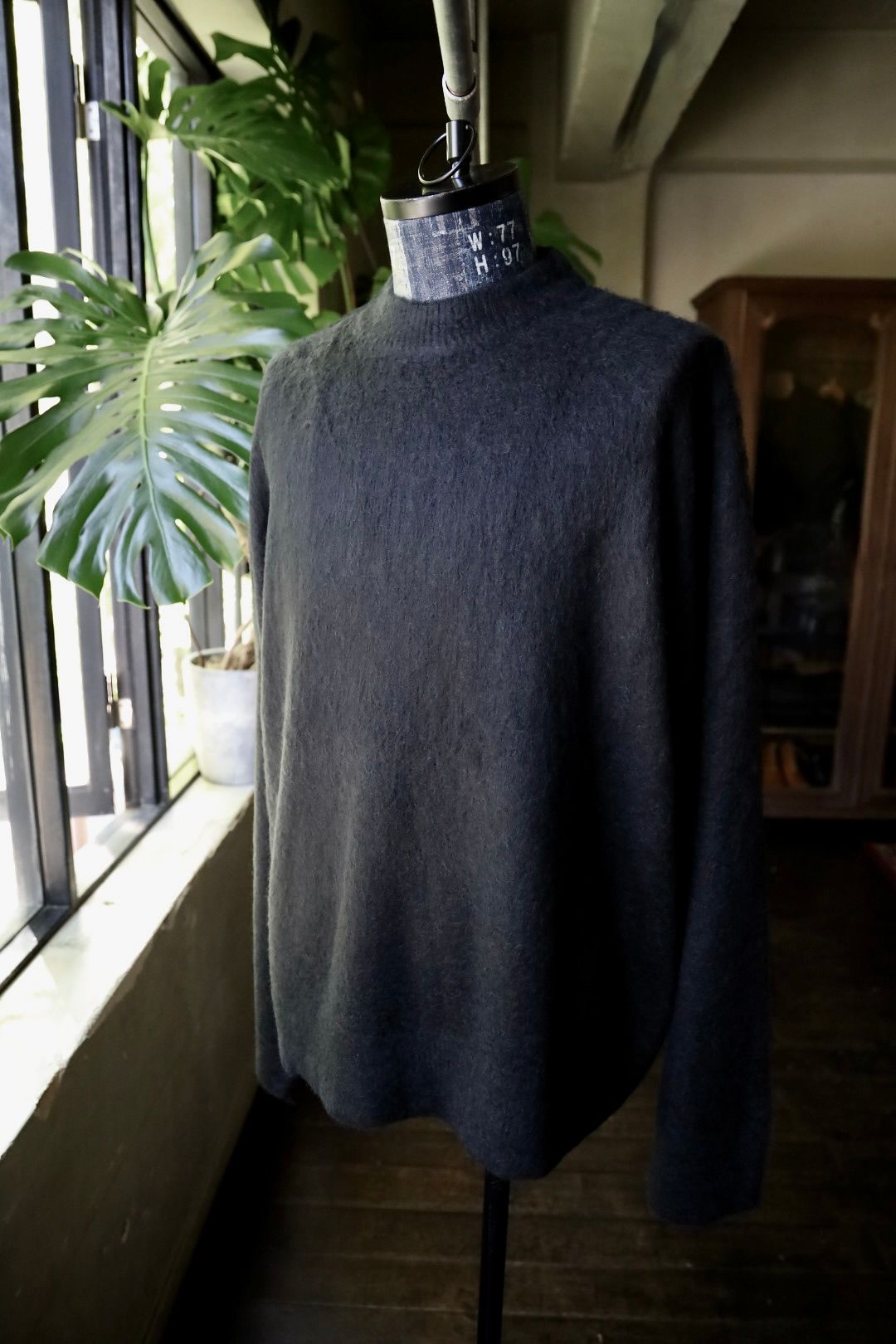 セントマイケル24AW CLEAN MOHAIR CR KNIT(SM-YS1-0000-056)BLACK