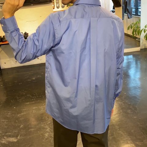 Graphpaper Broad L/S Regular Collar Shirt(GM203-50108B)"BLUE"Style.2020.7.13.